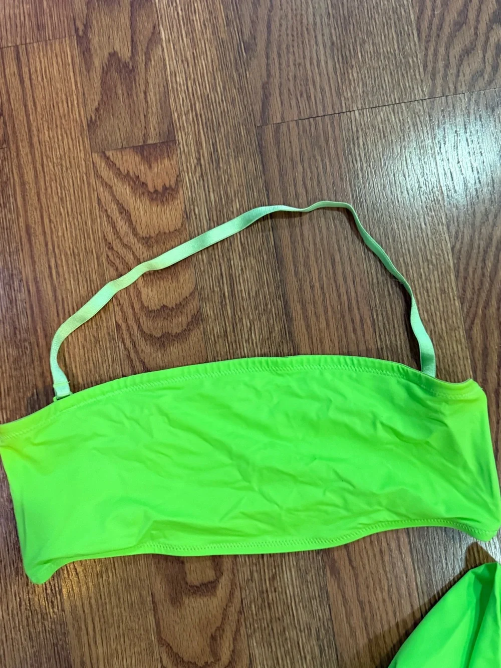 SKIMS Signature Swim Neon Strapless Bandeau Top & Wrap Sarong Skirt Set